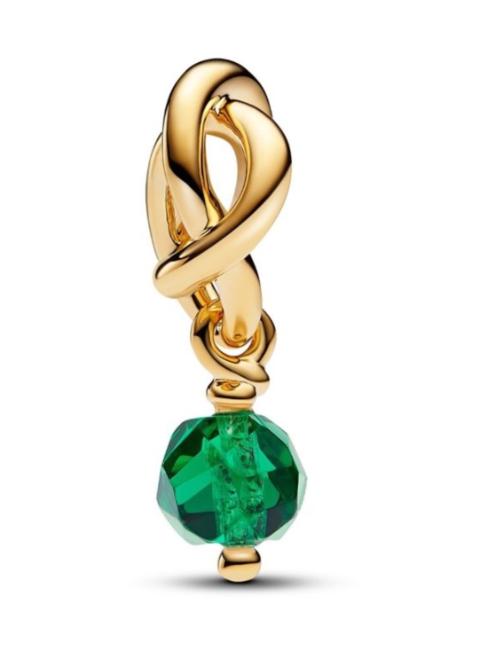 Pandora - 14k Gold-plated dangle with royal green crystal | Stockmann - photo 5