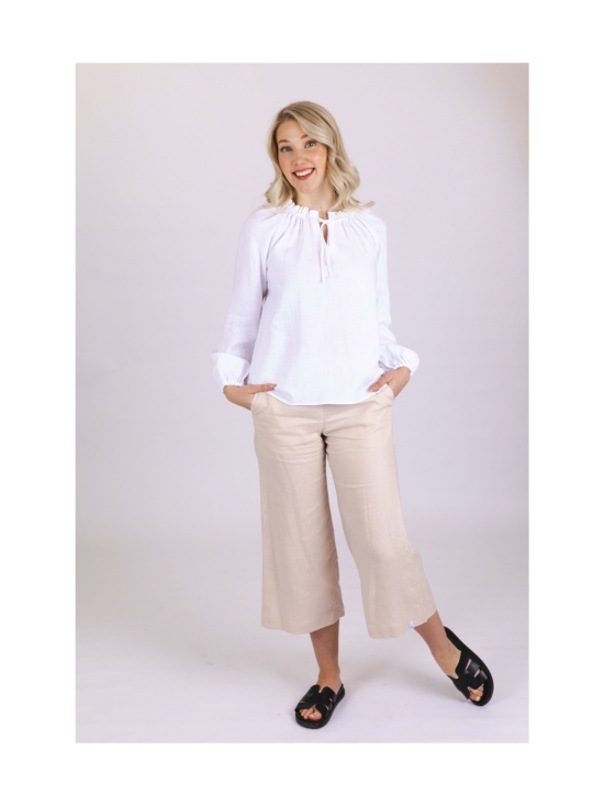 Nakoa - Culottes pellavahousut, Sandshell - SANDSHELL (NUDE) | Stockmann - photo 5