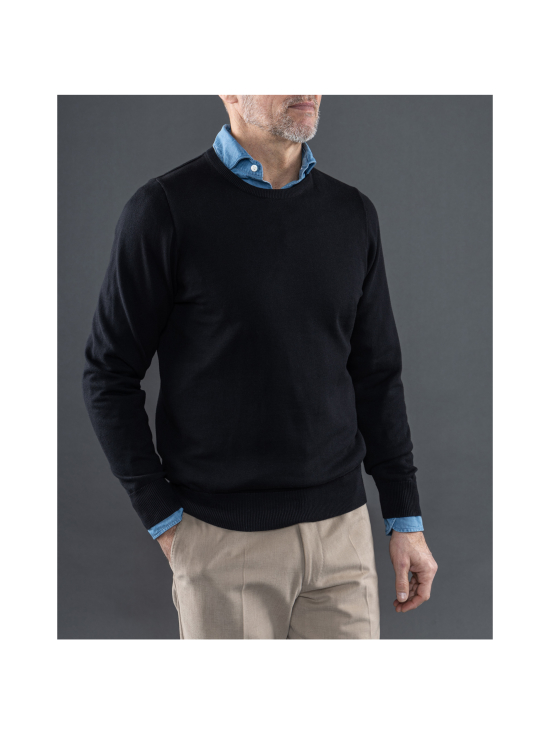Berkeley - Brockton Cotton Crew -puuvillaneule - BLACK | Stockmann - photo 3