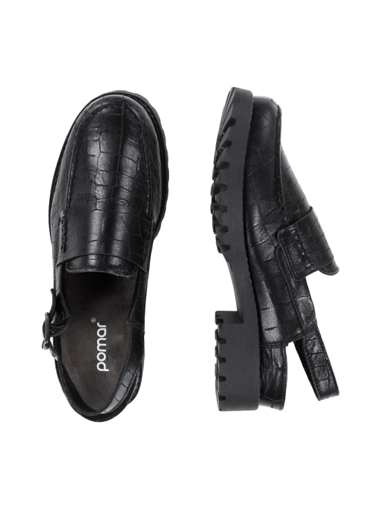 Pomar - TATAR Zero Waste slingback-loaferit - BLACK CROCODILLE/BLACK SOLE | Stockmann - photo 5