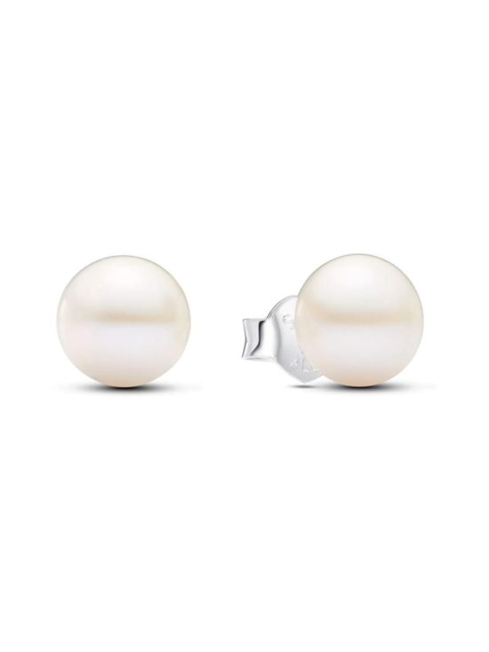 Pandora - Käsitelty makeanveden viljelty helmi (7 mm) -nappikorvakorut Sterling silver stud earrings with 7 mm white treated freshwater cultured pearl Sterling silver  Treated freshwater cultured pearl White 293169C01 | Stockmann - photo 2