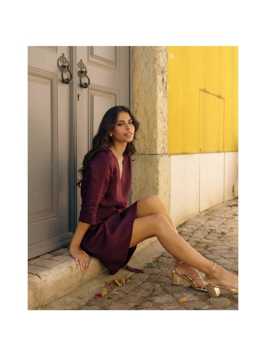 Nakoa - Vera Dress Pellavamekko, Merlot - TUMMANPUNAINEN | Stockmann - photo 5