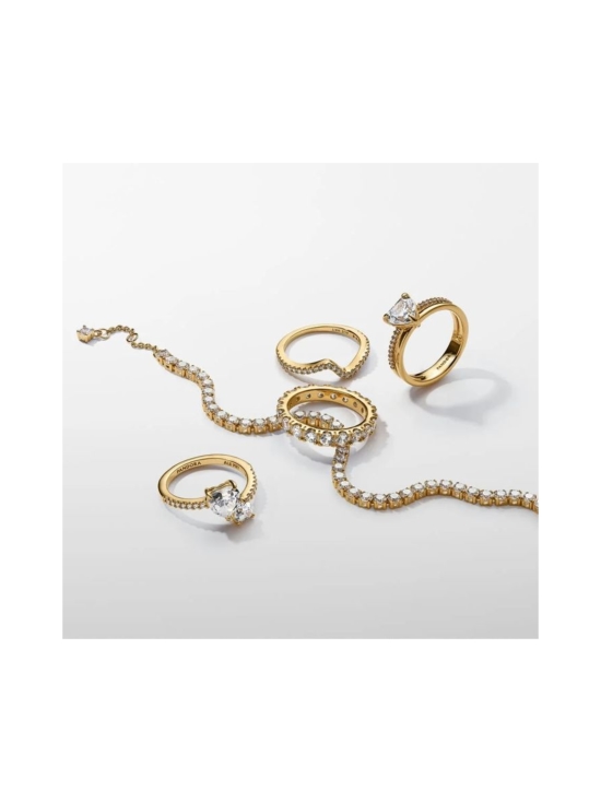 Pandora - Säihkyvä tennisrannekoru Kullattu / Sparkling Tennis Bracelet 14k Gold Plated 561469C01 | Stockmann - photo 1