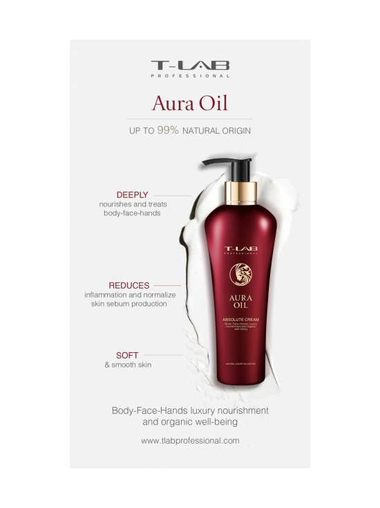 T-LAB Professional - Aura Oil Absolute Cream -ylellinen vartalovoide 300ml - photo 2 T-LAB Professional - Aura Oil Absolute Cream -ylellinen vartalovoide 300ml | Stockmann - photo 2