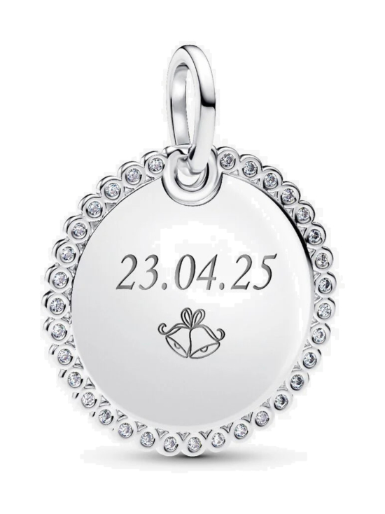 Pandora - Engravable Round Tag Pendant - 394007C01 | Stockmann - photo 5