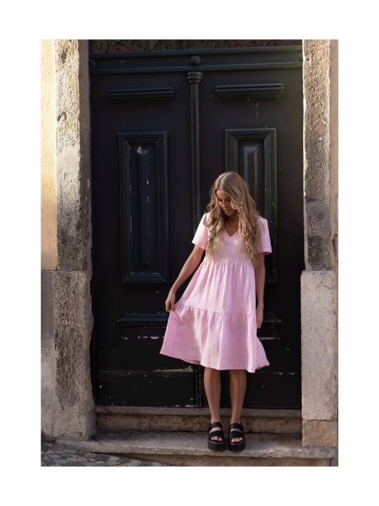 Nakoa - Pellava Kerrosmekko, Rosewater - VAALEANPUNAINEN | Stockmann - photo 4