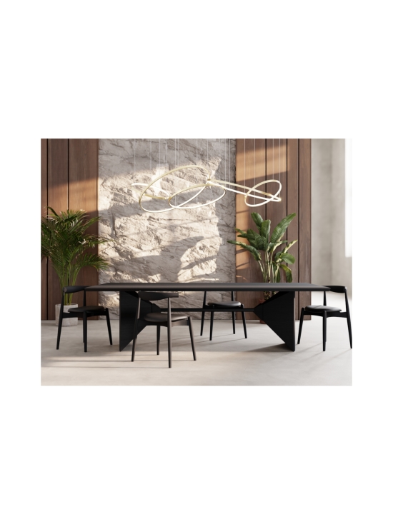 Havune - Pyramis-ruokapöytä 250 x 110 x 74 cm - MUSTA PETSAUS JA MATTA MUSTA LUONNONMUKAINEN KASVIÖLJYSEOS | Stockmann - photo 2