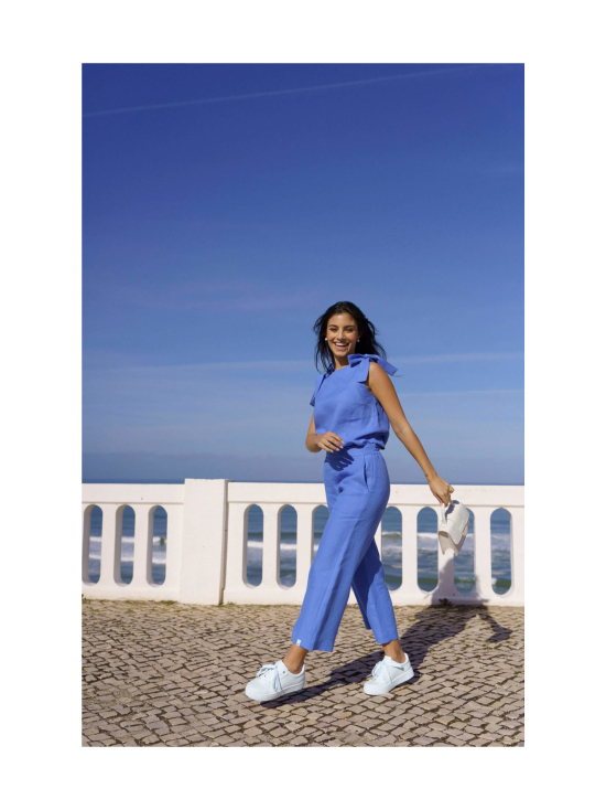 Nakoa - Culottes pellavahousut, Stonewashed Marina Blue - MARINA BLUE (SININEN) | Stockmann - photo 4