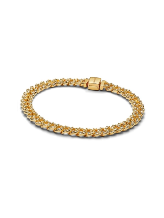 Pandora - Cuban chain 14k gold-plated bracelet with clear cubic zirconia - photo 2 Pandora - Cuban chain 14k gold-plated bracelet with clear cubic zirconia | Stockmann - photo 2