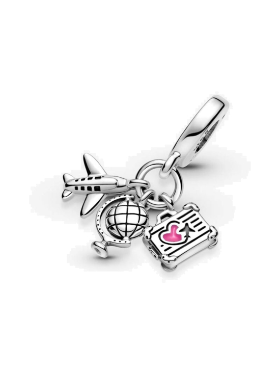 Pandora - Lentokone, maapallo ja matkalaukku -riipushela  799435C01 | Stockmann - photo 1