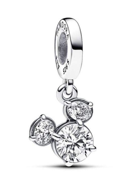 Pandora - Disneyn Mikki Hiiren säihkyvä pää -riipushela Disney Mickey silhouette sterling silver dangle with clear cubic zirconia Sterling silver  Cubic Zirconia Clear 793031C01 | Stockmann - photo 1