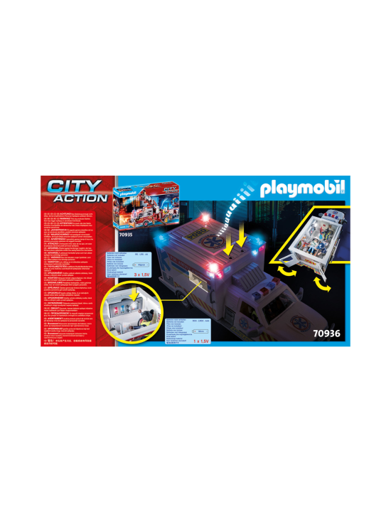 PLAYMOBIL - PLAYMOBIL Pelastusajoneuvosetti Ambulanssi valoilla ja äänillä 70936 | Stockmann - photo 2