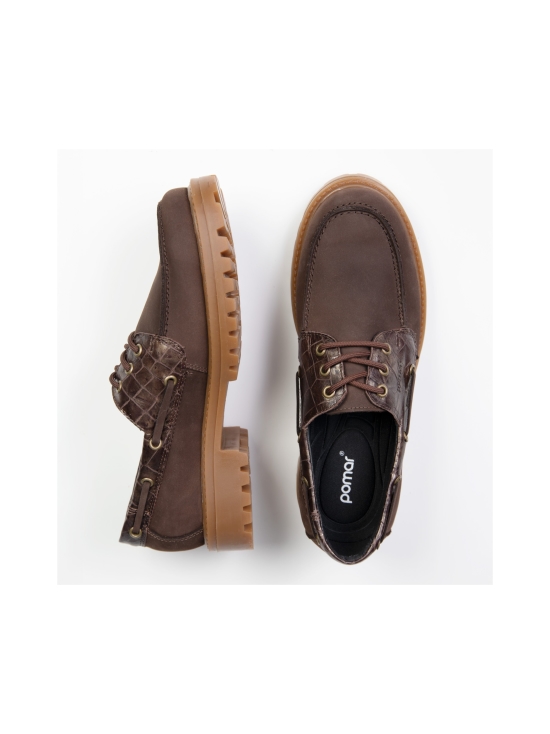 Pomar - SEILORI Zero Waste purjehduskengät - BROWN CROCO/BARK WAXY | Stockmann - photo 5