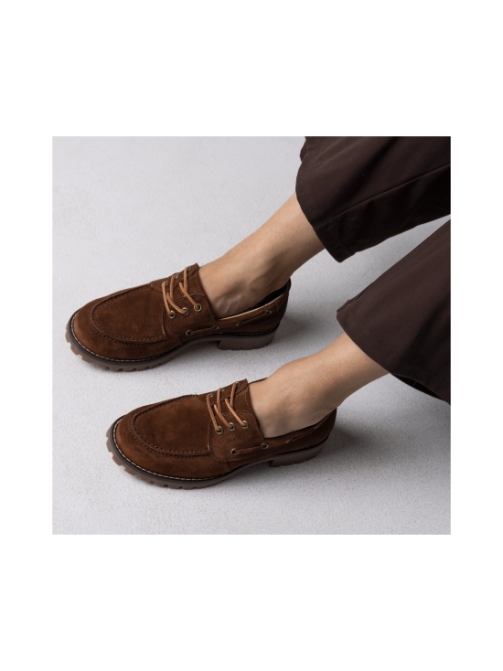 Pomar - RENTUKKA Zero Waste purjehduskengät - BROWN SUEDE/TAN SOLE | Stockmann - photo 2