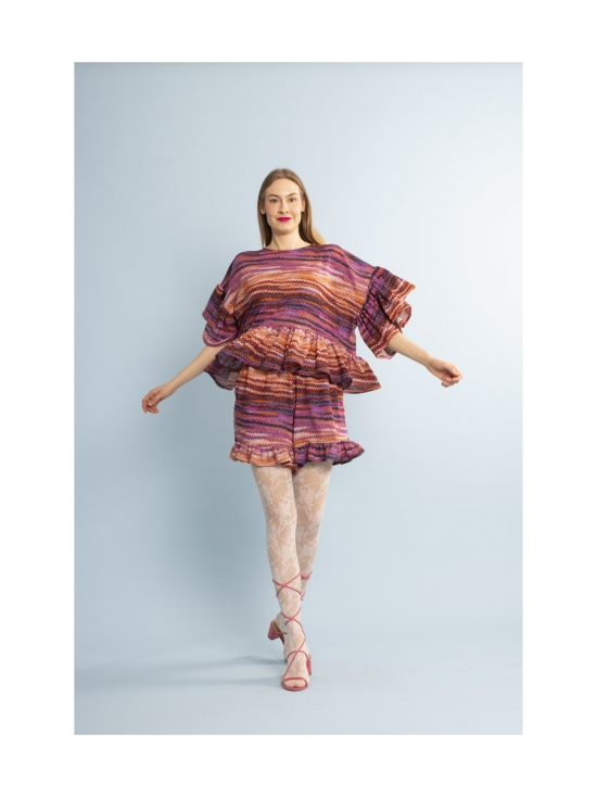Miia Halmesmaa - FRILLASHORTSIT, GLITTER RAITA - PINKKI | Stockmann - photo 1