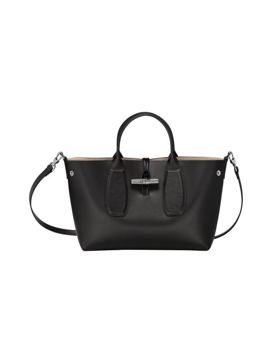 Longchamp - Roseau Box - Top Handle Bag M - Nahkalaukku - BLACK - photo 2 Longchamp - Roseau Box - Top Handle Bag M - Nahkalaukku - BLACK | Stockmann - photo 2