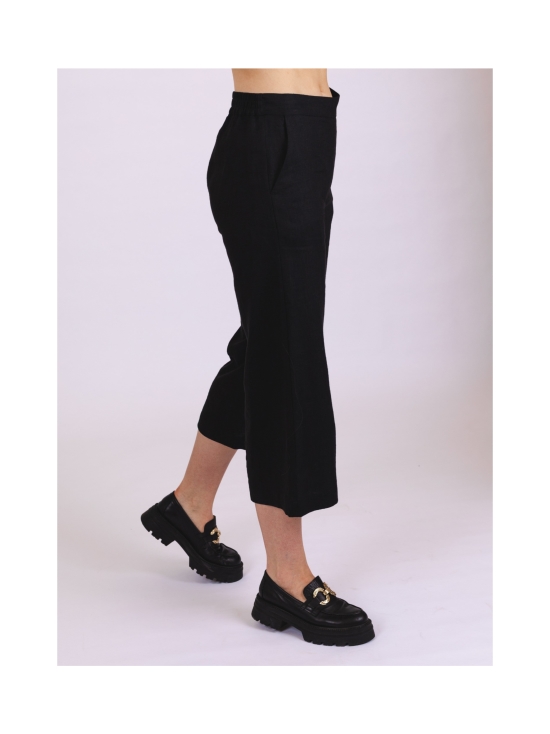 Nakoa - Culottes pellavahousut, Stonewashed Black - BLACK | Stockmann - photo 3