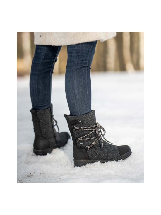 Pomar - KOLI Naisten XW GORE-TEX® huopasaapikkaat - GRANIT FELT/BLACK WAXY LEATHER | Stockmann - photo 6