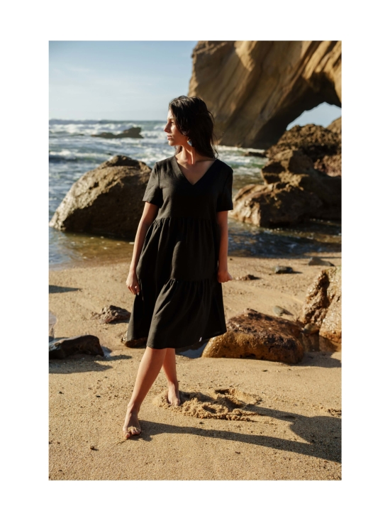 Nakoa - Pellava Kerrosmekko, Black - MUSTA - photo 3 Nakoa - Pellava Kerrosmekko, Black - MUSTA | Stockmann - photo 3