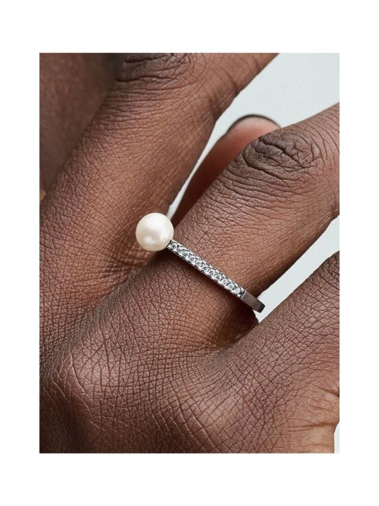 Pandora - Treated Freshwater Cultured Pearl & Pavé Ring - 193158C01 | Stockmann - photo 3