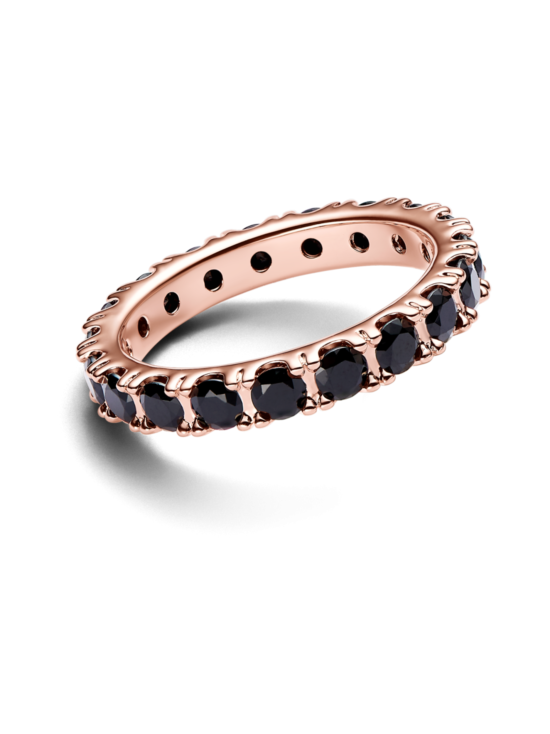 Pandora - Black Sparkling Row Eternity Ring - 180050C02 | Stockmann - photo 1