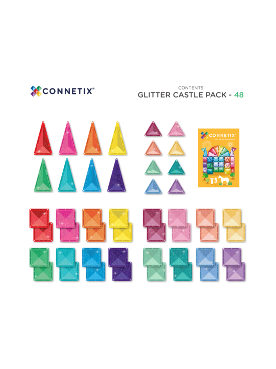 CONNETIX - CONNETIX Magneettinen rakennussarja Kimallelinna, 48 osaa | Stockmann - photo 2