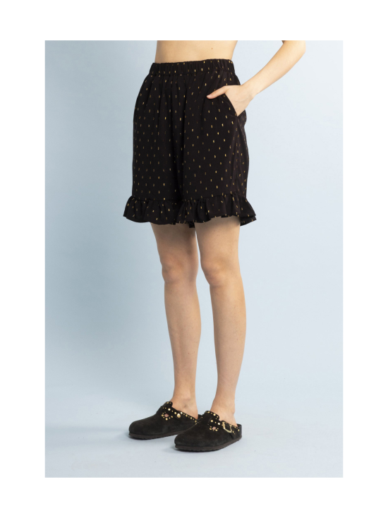 Miia Halmesmaa - FRILLASHORTSIT, KULTAHIPPU - MUSTA | Stockmann - photo 4