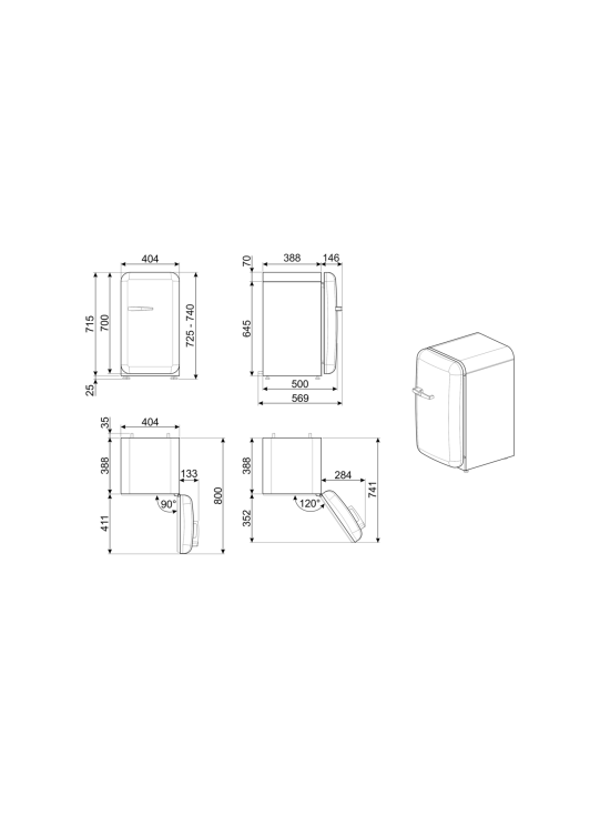 Smeg - Smeg FAB5ROR6 jääkaappi, oranssi oikeakätinen | Stockmann - photo 4