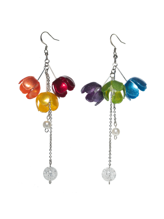 Upcycle with Jing - Triple Flower Drop Korvakorut - Rainbow - RAINBOW - photo 1 Upcycle with Jing - Triple Flower Drop Korvakorut - Rainbow - RAINBOW | Stockmann - photo 1
