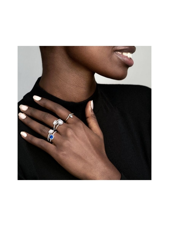 Pandora - Heart sterling silver ring with clear cubic zirconia Elevated Heart -sormus 198421C01 | Stockmann - photo 3