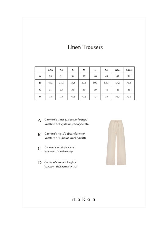 Nakoa - Linen Trousers, Sandshell - SANDSHELL (NUDE) | Stockmann - photo 2