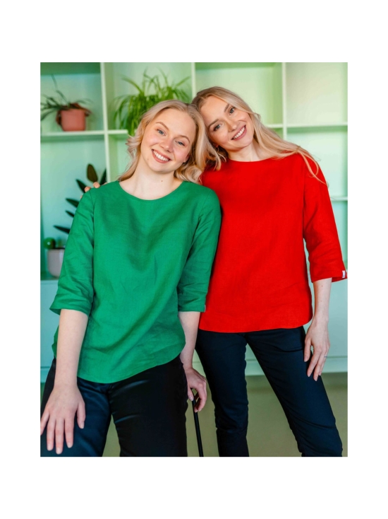 Nakoa - Classic Linen Blouse Pellavapaita, Holly Green - HOLLY GREEN (VIHREÄ) | Stockmann - photo 4