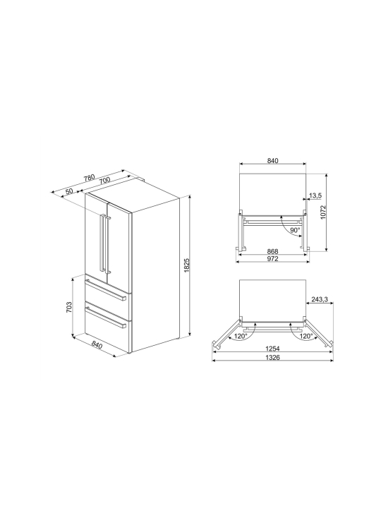 Smeg - FQ55FXDE Side-by-side jääkaappi | Stockmann - photo 9