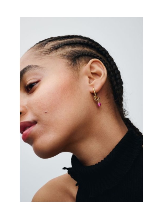 Pandora - 14k Gold-plated dangle with phlox pink crystal | Stockmann - photo 4