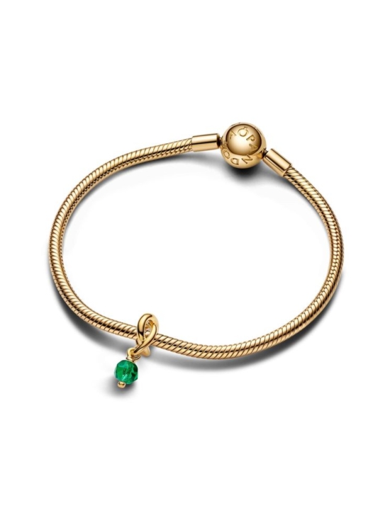 Pandora - 14k Gold-plated dangle with royal green crystal | Stockmann - photo 2