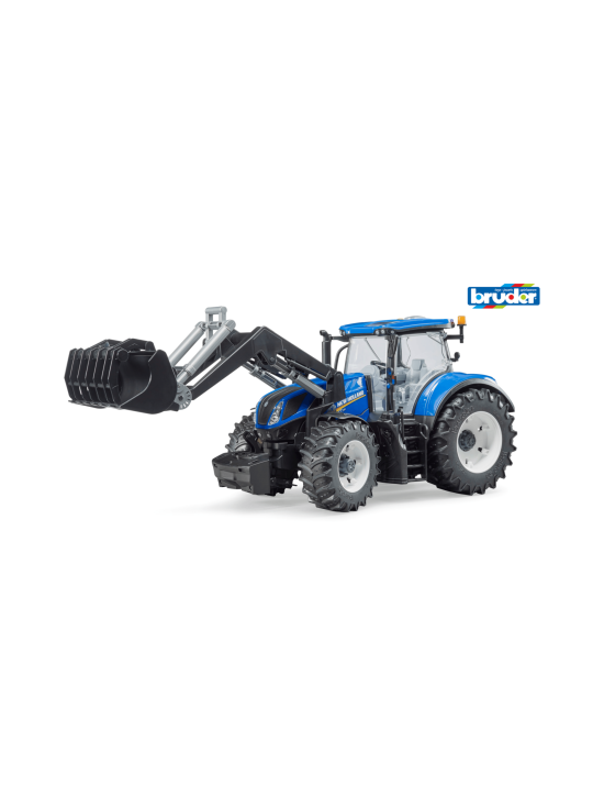 BRUDER New Holland T7 -traktori etukuormaajalla, 1:16