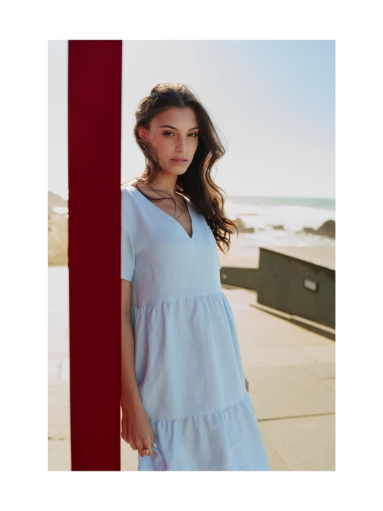 Nakoa - Pellava Kerrosmekko, Sky Blue - VAALEANSININEN | Stockmann - photo 2