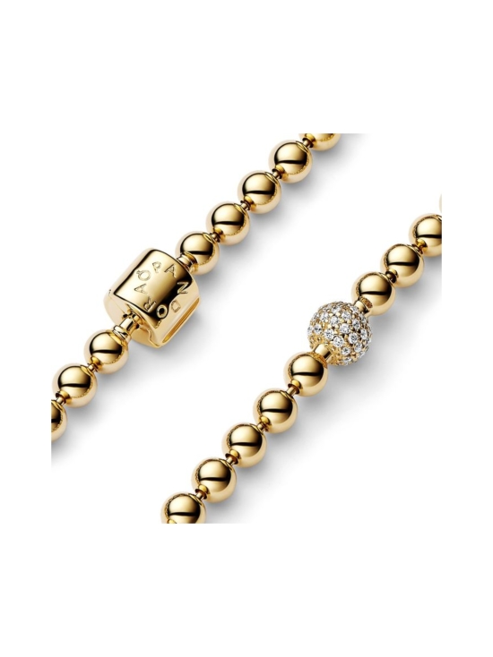 Pavékoristeltu kuularannekoru Beads & Pavé Bracelet 568342C01