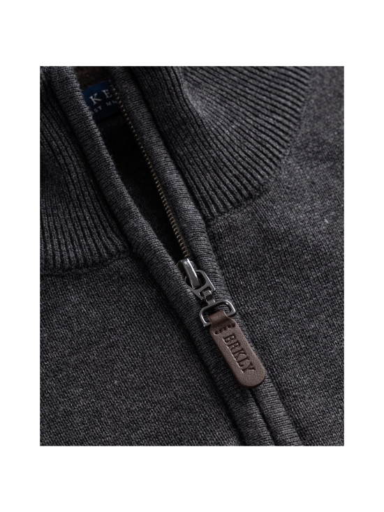 Berkeley - Brockton Halfzip -puuvillaneule - TUMMANHARMAA | Stockmann - photo 5