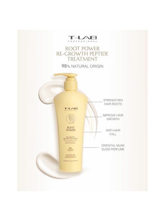 T-LAB Professional - Root Power Re-Growth Peptide Treatment -hiustenkasvua tukeva hoitoaine kaikille hiustyypeille 300ml | Stockmann - photo 3