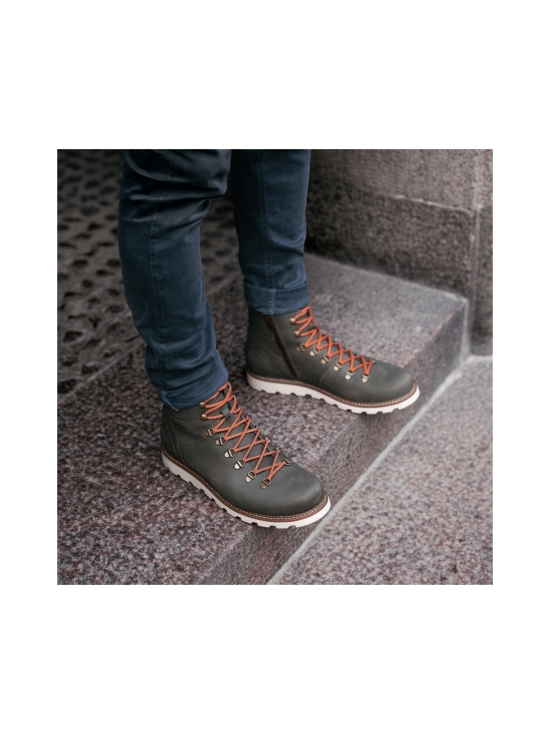 Pomar - LUKKI Miesten Zero Waste nilkkurit - DARK GREEN NUB/WHT.SOLE | Stockmann - photo 3