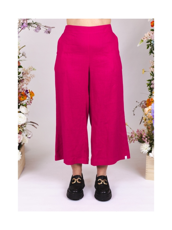 Nakoa - Culottes pellavahousut, Pink Peacock - PINKKI | Stockmann - photo 3