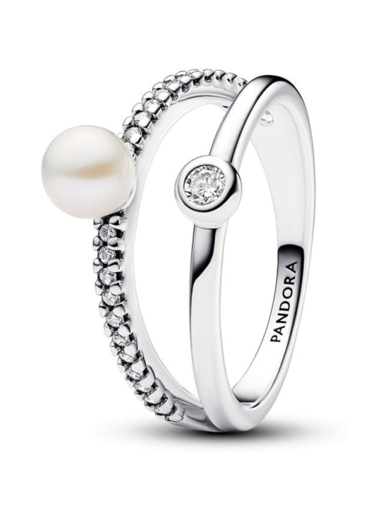 Pandora - Kaksiosainen käsitelty makeanveden viljelty helmi ja pavé -sormus | Stockmann - photo 3