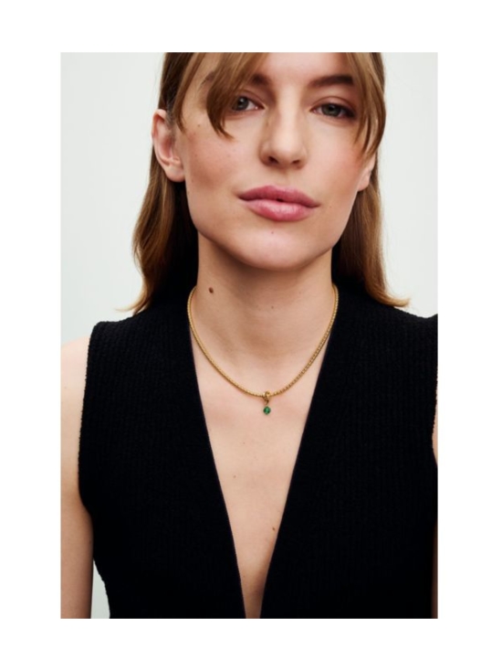 Pandora - 14k Gold-plated dangle with royal green crystal | Stockmann - photo 1