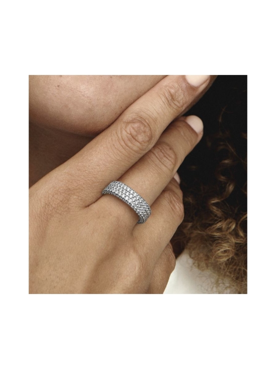 Pandora Timeless kolmerivinen pavésormus Pandora Timeless Pavé Triple-row Ring 192634C01