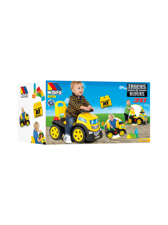 MOLTO - Potkuauto Rekka ja 10 palikkaa keltainen | Stockmann - photo 6