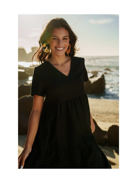 Nakoa - Pellava Kerrosmekko, Black - MUSTA - photo 2 Nakoa - Pellava Kerrosmekko, Black - MUSTA | Stockmann - photo 2