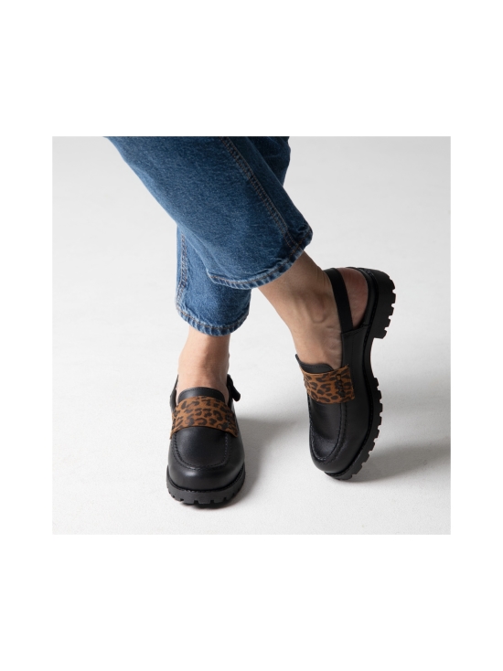 Pomar - TATAR slingback-loaferit - BLACK NAPPA/LEOPARD | Stockmann - photo 2
