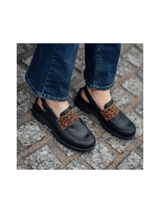 Pomar - TATAR slingback-loaferit - BLACK NAPPA/LEOPARD | Stockmann - photo 7