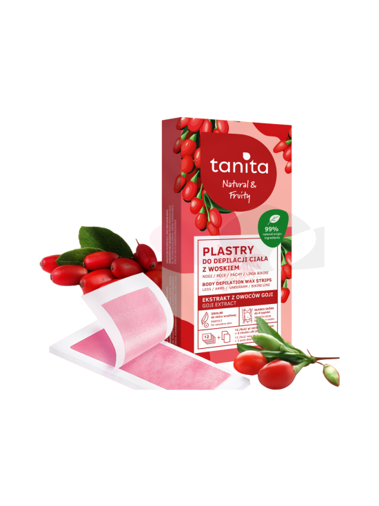 Tanita - Body Depilation Wax Strips Goji Berry -kylmävahaliuskat vartalolle 12kpl - photo 1 Tanita - Body Depilation Wax Strips Goji Berry -kylmävahaliuskat vartalolle 12kpl | Stockmann - photo 1